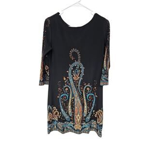 FOREVER 21 Womens Dress Size Small Whimsigoth Artsy Abstract Office Party Y2K